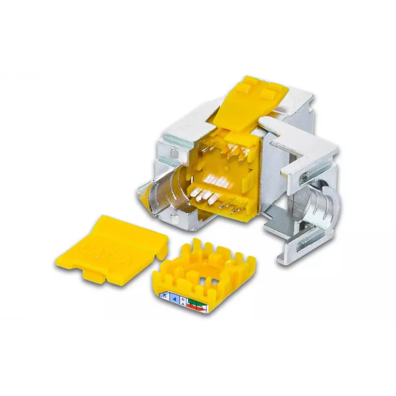 Wirewin WKS JACK KAT6A SLIM 12 CAT6A 10 Gigabit Ethernet ekranuotas Keystone modulis, 12 vnt.