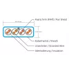 Wirewin Cat6A plonas Ethernet tinklo kabelis U/FTP plokščias geltonas 1m 10Gbps PKW-STP-SLIM-K6A 1.0 GE