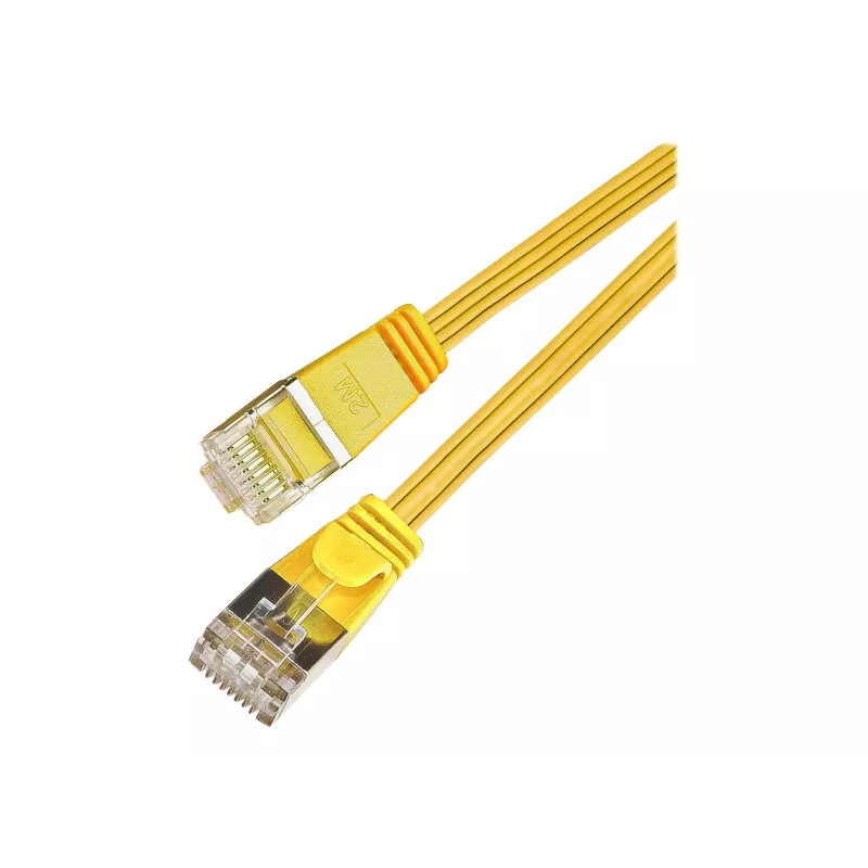 Wirewin Cat.6 SLIM tinklo kabelis, STP(PIMF), 0,75 m, geltonas (PKW-STP-SLIM-KAT6 0.75 GE)