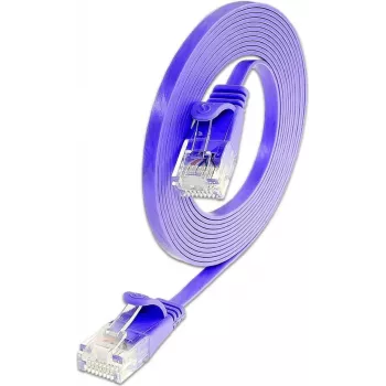 Wirewin Triotronik 0,15 m Cat6 U/UTP plonas Ethernet tinklo kabelis, RJ45 vyriškas-vyriškas, violetinis PKW-SLIM-KAT6 0.15 VT