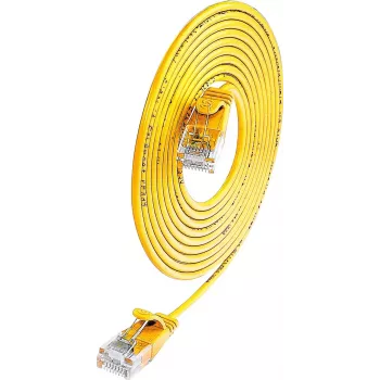 Wirewin Cat.6 SLIM-Light tinklo kabelis, U/UTP, 0,15 m, geltonas PKW-LIGHT-K6 0.15 GE