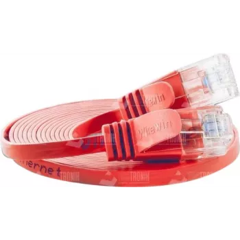 Wirewin Cat.6 Slim tinklo kabelis U/UTP 0,15 m raudonas PKW-SLIM-KAT6 0.15 RT