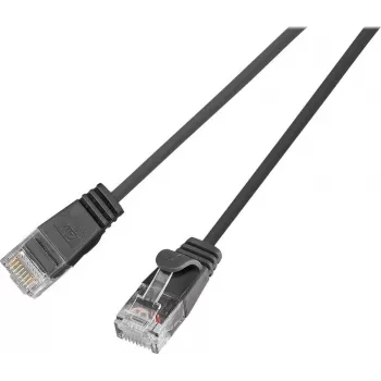 Wirewin SLIM UL6 1 SW – Cat.6 plonas tinklo kabelis, U/UTP, 1 m, juodas (PKW-LIGHT-K6 1.0 SW)