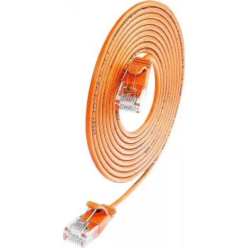 Wirewin SLIM UL6 3 OR – Cat.6 SLIM-Light tinklo kabelis, U/UTP, 3,0 m, oranžinis (PKW-LIGHT-K6 3.0 OR)