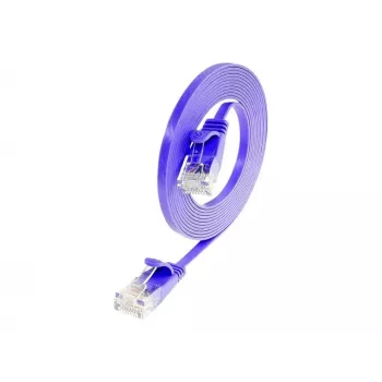 Wirewin Triotronik Cat6 U/UTP tinklo kabelis, 3m, RJ45 - RJ45, vyriškas - vyriškas, varis, violetinė PKW-SLIM-KAT6 3.0 VT