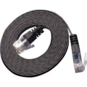 Wirewin Cat.6 Slim tinklo pataisos laidas U/UTP 1,5 m juodas PKW-SLIM-KAT6 1.5 SW