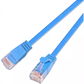 Wirewin Triotronik Cat6 U/FTP plonas Ethernet tinklo kabelis, 0,75 m, RJ45 vyriškas-vyriškas, mėlynas PKW-STP-SLIM-KAT6 0.75 BL