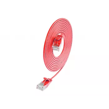 Wirewin SLIM UL6 10 RT – Cat.6 Slim-Light tinklo kabelis, U/UTP, 10 m, raudonas PKW-LIGHT-K6 10.0 RT