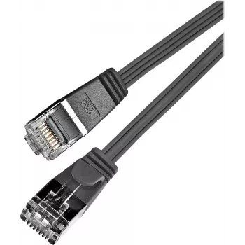 Wirewin Triotronik PKW-STP-SLIM-KAT6 2.0 SW – 2 m Cat6 U/FTP plonas Ethernet tinklo kabelis, RJ45 – RJ45, juodas