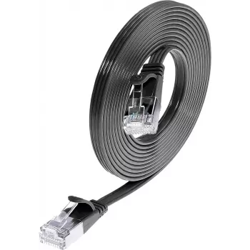 Wirewin SLIM S6 7,5 m juodas Cat.6 plonas Ethernet tinklo kabelis STP PIMF PKW-STP-SLIM-KAT6 7.5 SW