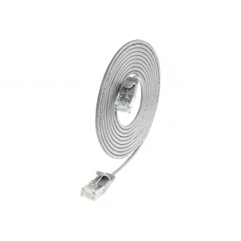 Wirewin SLIM UL6 7,5 m Cat.6 slim tinklo kabelis, U/UTP, pilkas (PKW-LIGHT-K6 7.5)