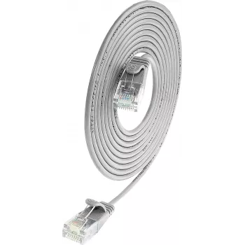 Wirewin SLIM UL6 7,5 m Cat.6 slim tinklo kabelis, U/UTP, pilkas (PKW-LIGHT-K6 7.5)