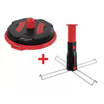Runpotec Professional kabelių išvyniojimo stovas su daugiafunkciu įtvarų rinkiniu 10174