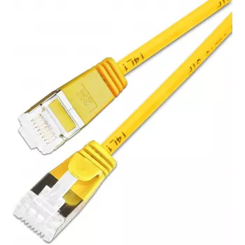 Wirewin SLIM KAT6A 10 Gigabit Light tinklo kabelis, 0,25m, U/FTP, Ø 3,8mm, geltonas, 50 vnt. paketas (SLIM-LS-K6A 0.25 YE 50)