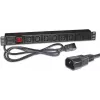 Wirewin NVL8 USV Version 19 colių 1U Rackmount PDU, 8x IEC C13 išvadai, IEC C14 įvadas, 10A, 2300W, juodas