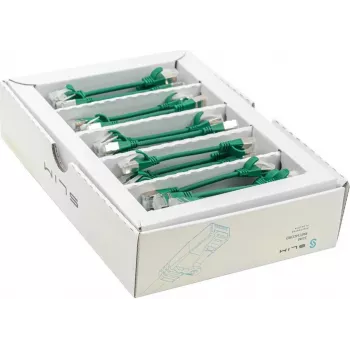 Wirewin SLIM-LS-K6A 0.1 GN 50 Cat6a U/FTP plonas Ethernet tinklo kabelis, 0,1 m, žalias, 50 vnt. paketas