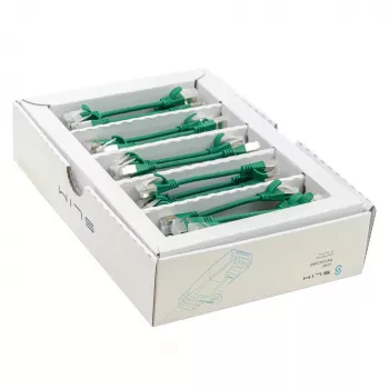 Wirewin SLIM-LS-K6A 0.1 GN 50 Cat6a U/FTP plonas Ethernet tinklo kabelis, 0,1 m, žalias, 50 vnt. paketas