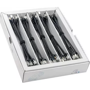 Wirewin SLIM-LS-K6A 0.25 BK 50 - Cat6A plonas Ethernet tinklo kabelis, 0,25 m, U/FTP, juodas, 50 vnt. paketas