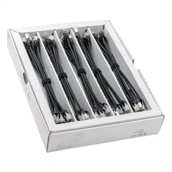 Wirewin SLIM-LS-K6A 0.25 BK 50 - Cat6A plonas Ethernet tinklo kabelis, 0,25 m, U/FTP, juodas, 50 vnt. paketas