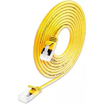Wirewin SLIM-LS-K6A 0,15 m geltonas Cat6a U/FTP plonas Ethernet tinklo kabelis, 50 vnt. paketas