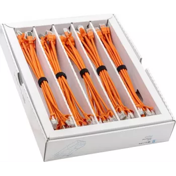 Wirewin SLIM-LS-K6A 0.25 OR 50 Cat6a U/FTP plonas Ethernet tinklo kabelis, 0,25 m, oranžinis, 50 vnt. paketas
