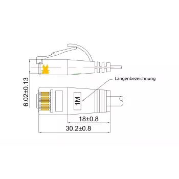 SLIM Wirewin SLIM Tough STP Cat6 U/FTP tinklo kabelis, 2 m, pilkas, RJ45, Snagless, 28 AWG PKW-TOUGH-STP-K6 2.0