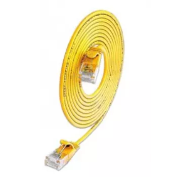 Wirewin SLIM KAT6A 10 Gigabit šviesus pataisymo kabelis, U/UTP, Ø 3,6 mm, geltonas, 0,1 m SLIM-L-UU-K6A 0.1 YE