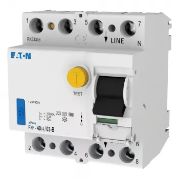EATON PXF-40/4/03-B liekamosios srovės įtaisas, 40A, 4 polių, 300mA, B tipo 300300