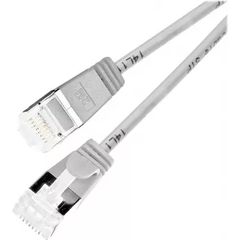 Wirewin Lightpatch Cable Round U/FTP Cat 6a pilkas 0,1 m plonas lankstus PoE PKW-LIGHT-STP-K6A 0.1