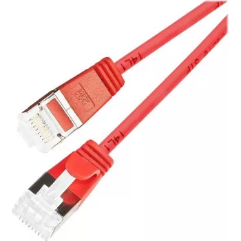 Wirewin Light tinklo kabelis apvalus U/FTP Cat 6a raudonas 0,1 m plonas lankstus PoE PKW-LIGHT-STP-K6A 0.1 RT