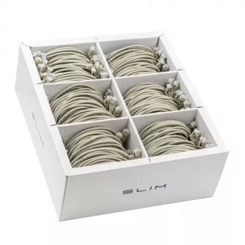 Wirewin SLIM KAT6A 10 Gigabit šviesus patch kabelis, 0,5 m, U/FTP, Ø 3,8 mm, pilkas, 90 vnt. paketas (SLIM-LS-K6A 0.5 90)