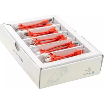 Wirewin SLIM-LS-K6A 0.1 RD 50 Cat6a U/FTP plonas Ethernet tinklo kabelis, 0,1 m, raudonas, 50 vnt. paketas