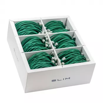Wirewin SLIM-LS-K6A 3.0 GN 36 – Cat6A plonas Ethernet tinklo kabelis, 3 m, žalias, 36 vnt. paketas
