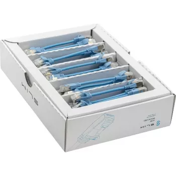 Wirewin SLIM-LS-K6A 0.1 BL 50 – Cat6A plonas Ethernet tinklo kabelis, 0,1 m, U/FTP, mėlynas, 50 vnt. paketas