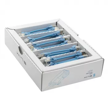 Wirewin SLIM-LS-K6A 0.1 BL 50 – Cat6A plonas Ethernet tinklo kabelis, 0,1 m, U/FTP, mėlynas, 50 vnt. paketas