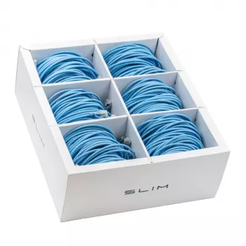 Wirewin SLIM KAT6A 10 Gigabit Light tinklo kabelis, 1,0 m, U/FTP, Ø 3,8 mm, mėlynas, 90 vnt. paketas (SLIM-LS-K6A 1.0 BL 90)