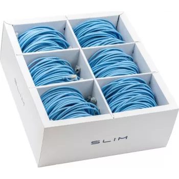 Wirewin SLIM KAT6A 10 Gigabit Light tinklo kabelis, 1,5 m, U/FTP, Ø 3,8 mm, mėlynas, 60 vnt. paketas SLIM-LS-K6A 1.5 BL 60
