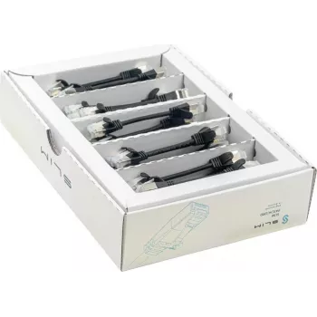Wirewin SLIM-LS-K6A 0,1 m Cat6a U/FTP plonas tinklo kabelis, juodas, 50 vnt. paketas