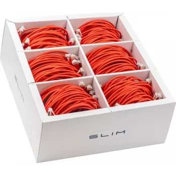 Wirewin SLIM-LS-K6A 3.0 RD 36 Cat6a U/FTP plonas tinklo kabelis, 3m, raudonas, 36 vnt. paketas