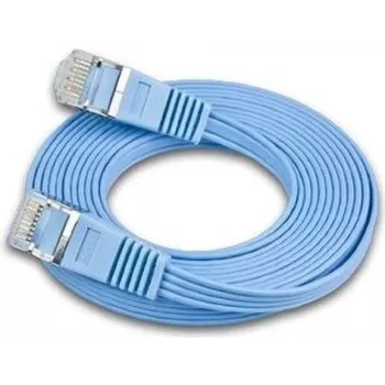 Wirewin Triotronik 0,15 m Cat6 U/FTP plonas Ethernet tinklo kabelis, RJ45 male to male, mėlynas PKW-STP-SLIM-KAT6 0.15 BL