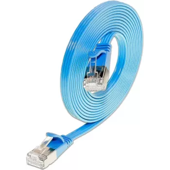Wirewin Triotronik 0,15 m Cat6 U/FTP plonas Ethernet tinklo kabelis, RJ45 male to male, mėlynas PKW-STP-SLIM-KAT6 0.15 BL