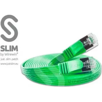 Wirewin Cat6 U/FTP plonas Ethernet tinklo kabelis 0,75m žalias PKW-STP-SLIM-KAT6 0.75 GN