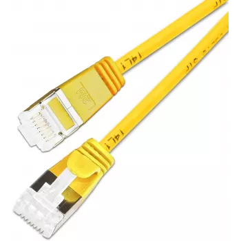 Wirewin SLIM KAT6A 10 Gigabit Light tinklo kabelis, U/FTP, Ø 3,8 mm, geltonas, 0,15 m (PKW-LIGHT-STP-K6A 0.15 GE)