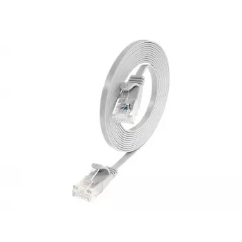 Wirewin Triotronik PKW-SLIM-KAT6 1.5 WS Cat6 U/UTP plonas Ethernet tinklo kabelis, RJ-45 male to male, baltas, 1,5 m