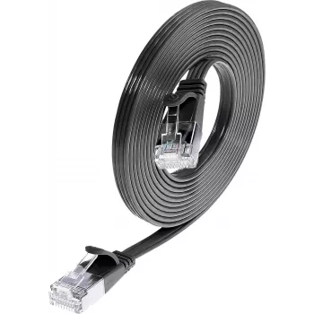 Slim Wirewin SLIM KAT6 plokščias tinklo kabelis, U/FTP, juodas, 0,75 m PKW-STP-SLIM-KAT6 0.75 SW
