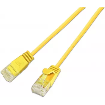 Wirewin SLIM Cat.6A 10 Gigabit plonas tinklo kabelis, U/UTP, 3,6 mm, geltonas, 7,5 m SLIM-L-UU-K6A 7.5 YE