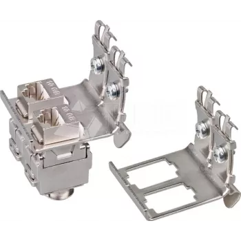 Wirewin DIN Rail laikiklis 2 Keystone lizdams, metalinis Keystone sistemos (WKS DIN RAIL HOLDER 2)