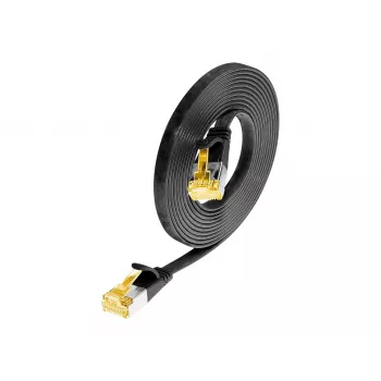 Wirewin Cat6a U/FTP plonas tinklo kabelis RJ45 1,5 m juodas PKW-STP-SLIM-K6A 1.5 SW