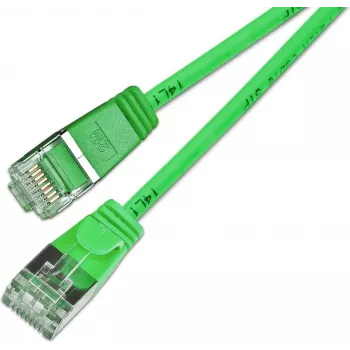 Wirewin Light tinklo kabelis apvalus U/FTP Cat 6a žalias 0,5m plonas lankstus PoE PKW-LIGHT-STP-K6A 0.5 GN