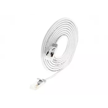 Wirewin Light tinklo kabelis apvalus U/FTP Cat 6a baltas 0,25 m plonas, ekranuotas, PoE, lankstus ir plonas kabelis specialioms reikmėms (PKW-LIGHT-STP-K6A 0.25 WS)